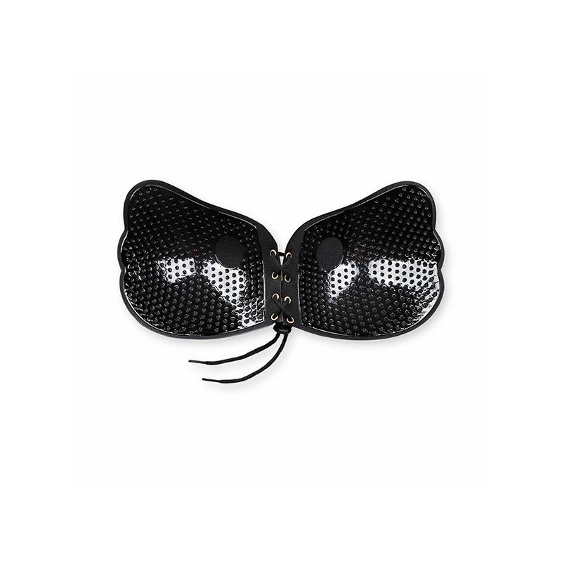 Biustonosz samonośny - Bye Bra Lace-It Bra Miseczka D Black